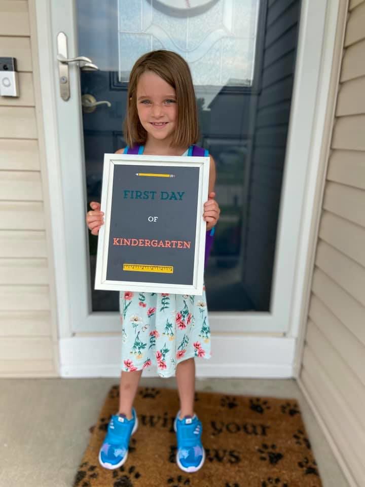 First day of kindergarten at Eastridge